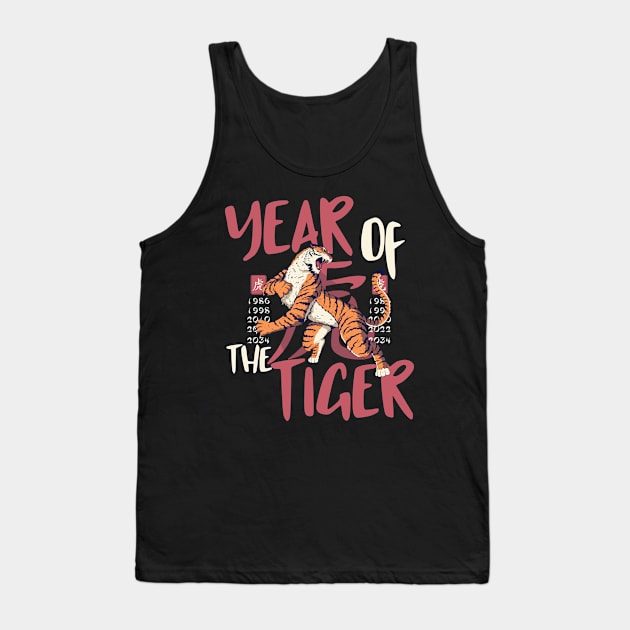 Year Of The Tiger Chinese New Year 2022 Tank Top by TheAparrelPub